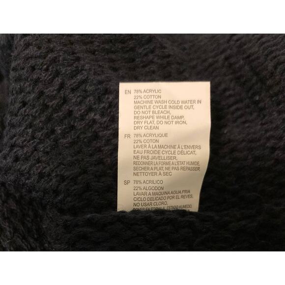 Cloth by Design Women's Turtleneck Poncho Sweater XS Extra Small Black NWT - Picture 7 of 7